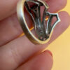 Unusual fashion sterling silver ring Uk P weight 4gr