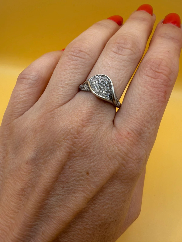 Sterling silver ring Uk size N