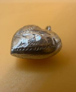 Early 20th century antique silver heart pendant