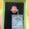 925 Sterling Silver natural Aventurine Ring – Size L (UK)#150