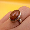 925 Sterling Silver natural Aventurine Ring – Size L (UK)#150