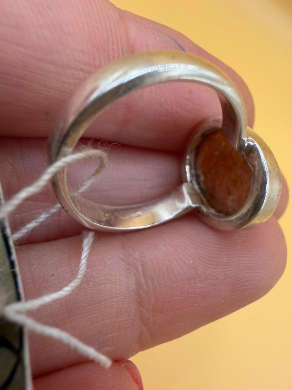 925 Sterling Silver natural Aventurine Ring – Size L (UK)#150