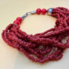 Vintage natural Coral Tiny Seed Beaded bracelet