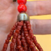 Vintage natural Coral Tiny Seed Beaded bracelet