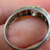 Sterling silver ring with lab blue topaz Uk size N#117