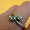 Sterling silver ring Soviet 90s Uk size T#9