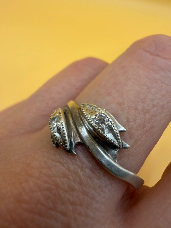 Sterling silver ring Soviet 90s Uk size T#9