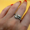 Sterling silver ring Soviet 90s Uk size T#9
