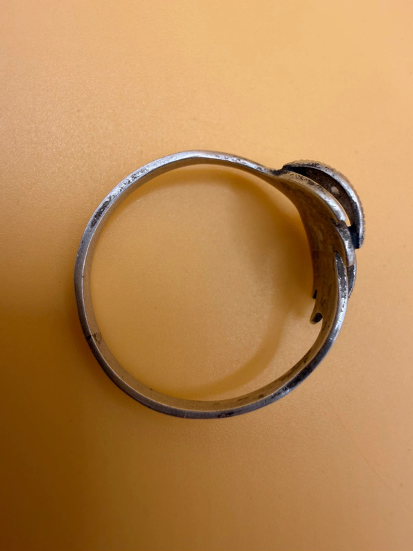 Sterling silver ring Soviet 90s Uk size T#9