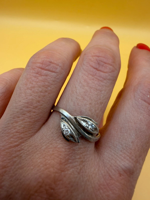 Sterling silver ring Soviet 90s Uk size T#9