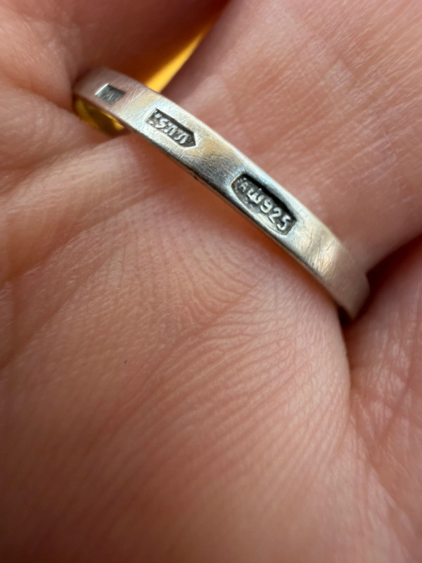 Sterling silver ring Soviet 90s Uk size T#9