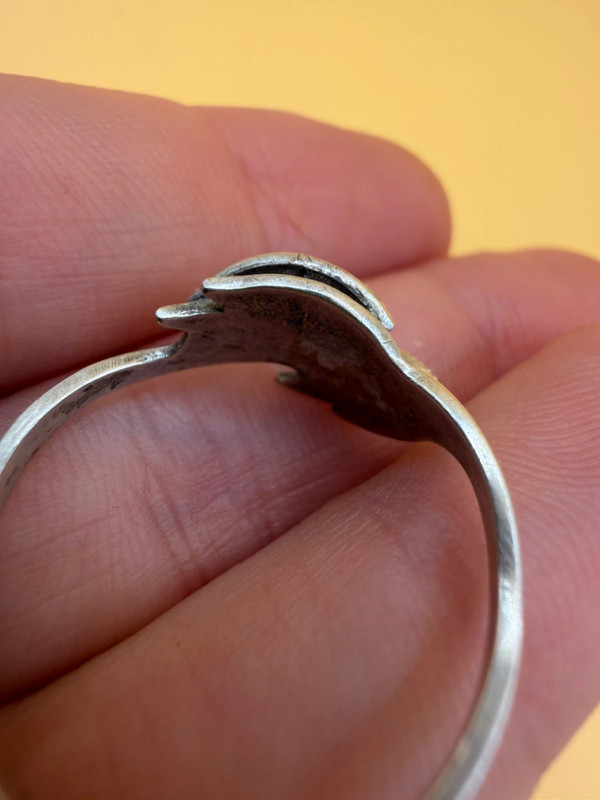 Sterling silver ring Soviet 90s Uk size T#9