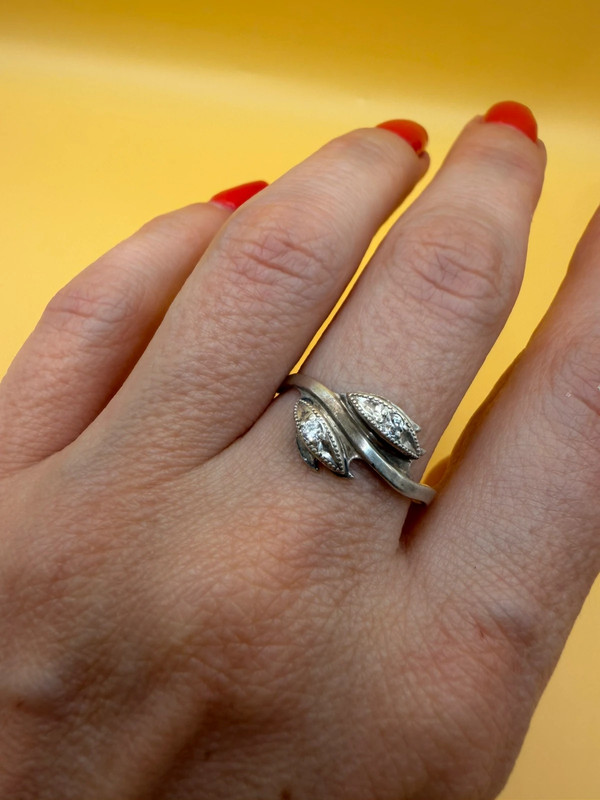 Sterling silver ring Soviet 90s Uk size T#9