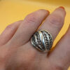 Gorgeous Soviet sterling silver ring Uk size Q