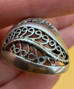 Gorgeous Soviet sterling silver ring Uk size Q
