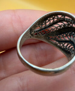 Gorgeous Soviet sterling silver ring Uk size Q