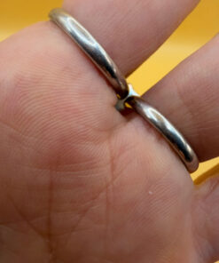 Double Finger Ring (Knuckle Ring), UK Sizes M,P, Featuring Natural Opal