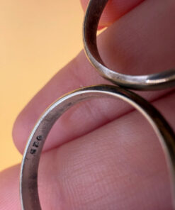 Double Finger Ring (Knuckle Ring), UK Sizes M,P, Featuring Natural Opal