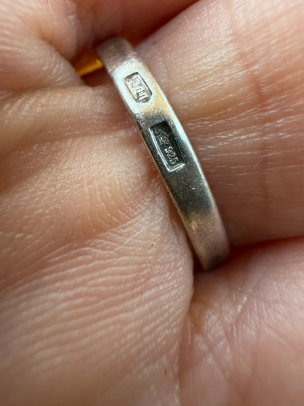 Sterling silver ring Soviet Uk size O