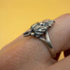 Soviet-era ring, 90s, sterling silver, grape motif, UK size P#50