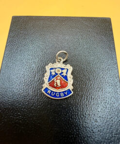 Vintage 925 Sterling Silver Rugby Enamel Shield#39