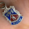 Vintage 925 Sterling Silver Rugby Enamel Shield#39