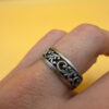 Soviet sterling silver ring 60s Uk size S#39