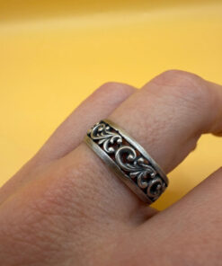 Soviet sterling silver ring 60s Uk size S#39