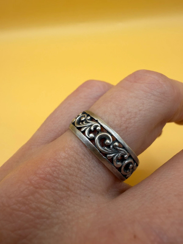 Soviet sterling silver ring 60s Uk size S#39