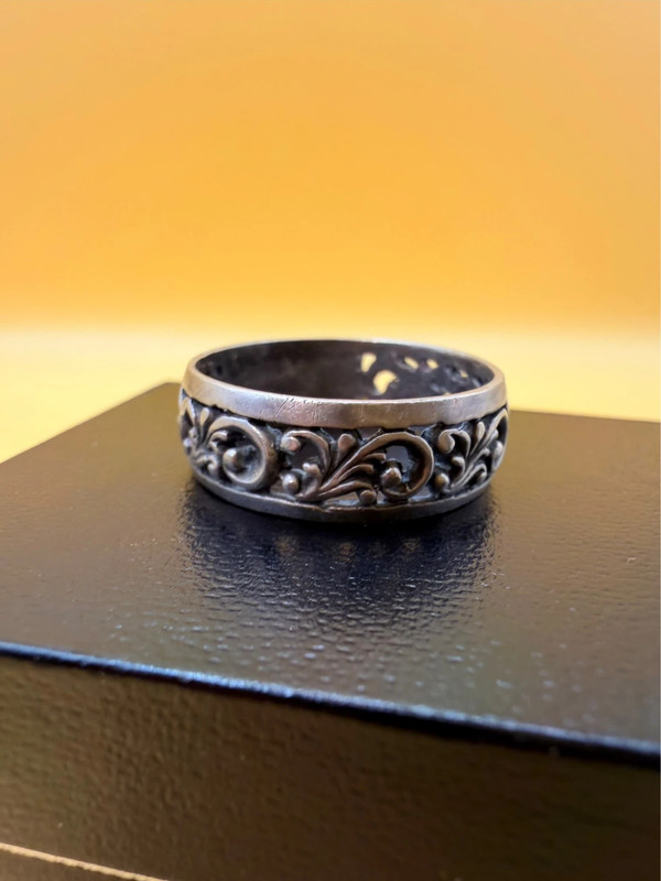 Soviet sterling silver ring 60s Uk size S#39