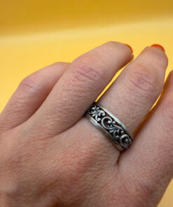 Soviet sterling silver ring 60s Uk size S#39