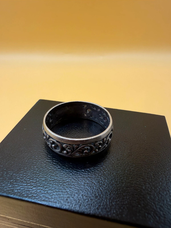 Soviet sterling silver ring 60s Uk size S#39
