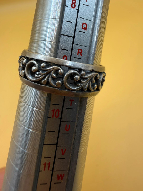 Soviet sterling silver ring 60s Uk size S#39