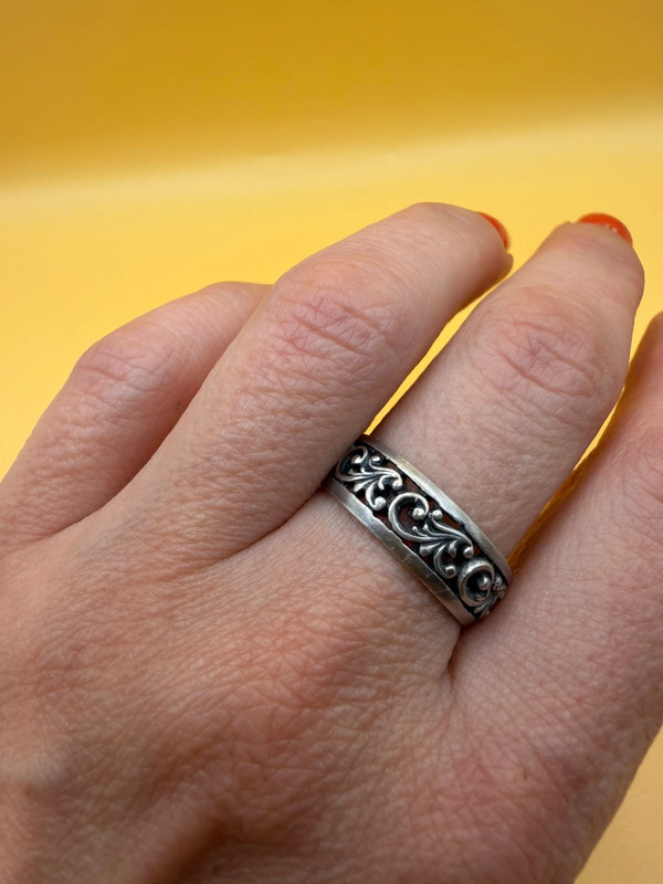 Soviet sterling silver ring 60s Uk size S#39