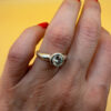 Beautiful sterling silver ring Uk size M with round CZ#46