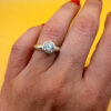 Beautiful sterling silver ring Uk size M with round CZ#46