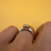 Beautiful sterling silver ring Uk size M with round CZ#46