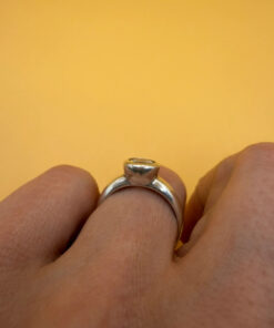 Beautiful sterling silver ring Uk size M with round CZ
