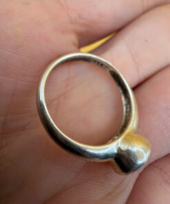Beautiful sterling silver ring Uk size M with round CZ