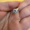 Beautiful sterling silver ring Uk size M with round CZ#46