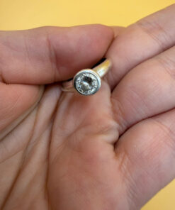Beautiful sterling silver ring Uk size M with round CZ