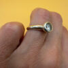 Beautiful sterling silver ring Uk size M with round CZ#46