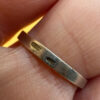 Religious ring with a cross and a blue stone, size N with the engraving: “Save and protect”#46