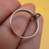 Religious ring with a cross and a blue stone, size N with the engraving: “Save and protect”#46