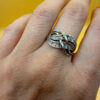 Vintage Sterling silver ring with stones Uk size P#46