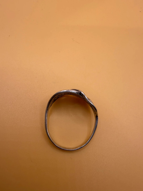 Vintage Sterling silver ring with stones Uk size P#46