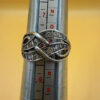 Vintage Sterling silver ring with stones Uk size P#46
