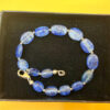 Silver bracelet with an incredibly beautiful natural kyanite, 19 centimeters in size.#39