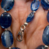 Silver bracelet with an incredibly beautiful natural kyanite, 19 centimeters in size.#39