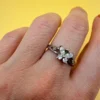 Uk size M1/2 sterling silver ring butterfly 39
